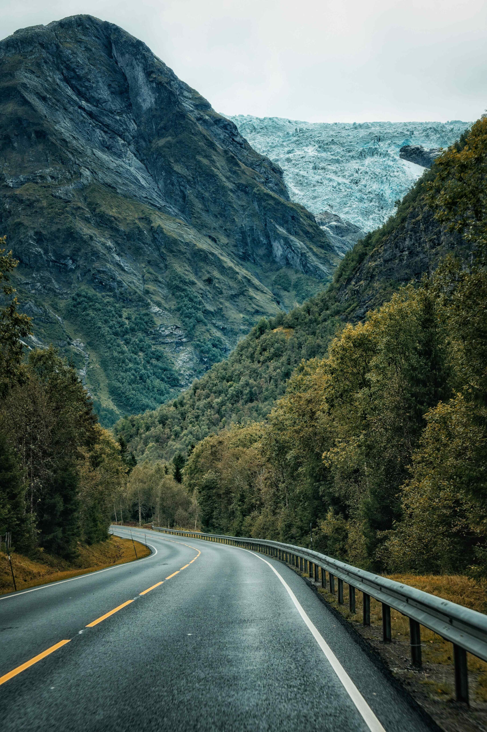 A winding mountain road A winding mountain road